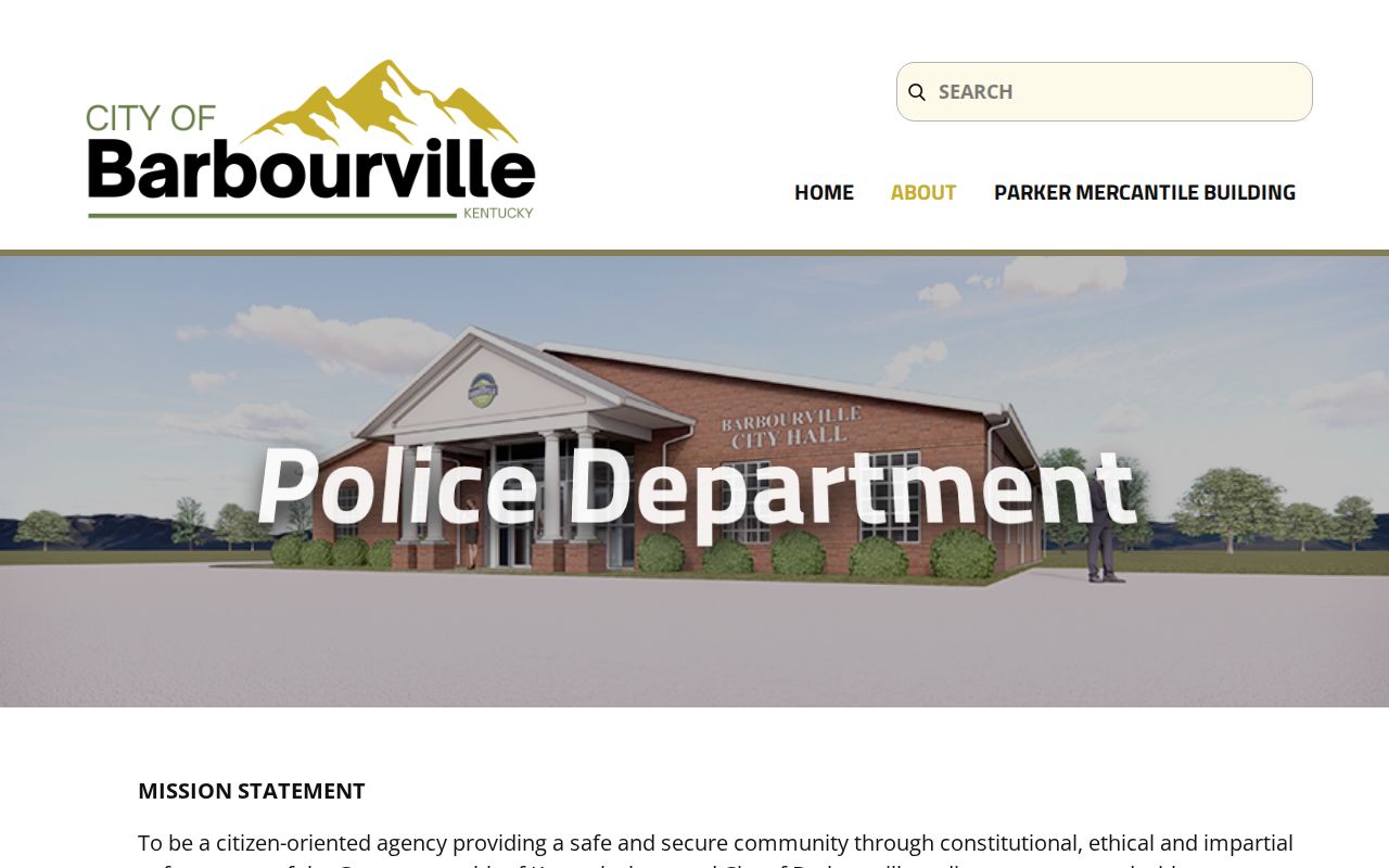 Barbourville Police Department official arrest records information page