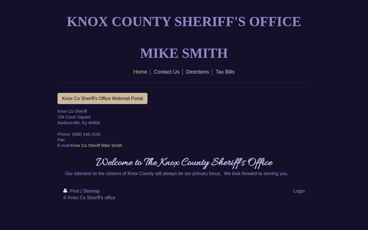 Knox County Sheriff arrest record source page