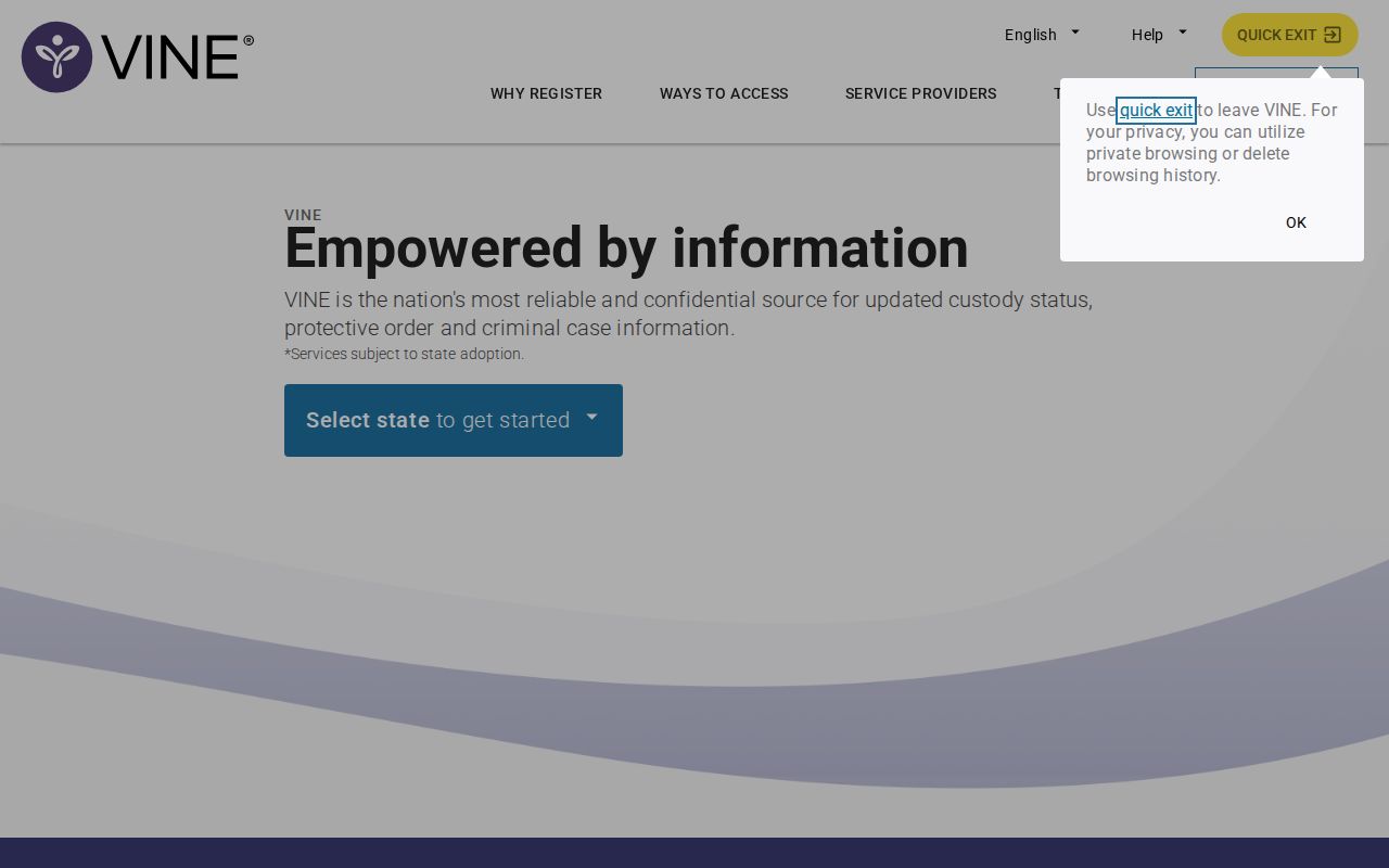 Knox County custody and release notification record interface